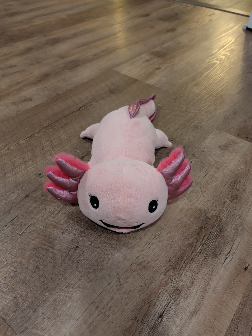 Gitl Scouts Pink Axolotl Plush Toy - Soft Pink & Shimmer Accents